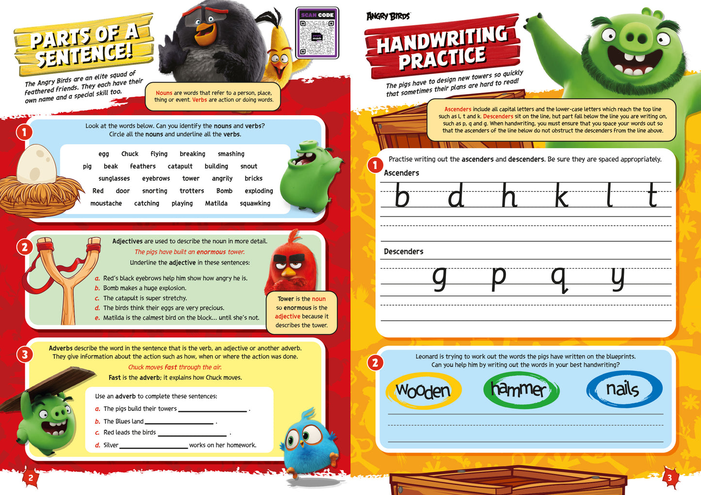 Angry Birds Fun Learning English Workbook 7-9yrs (series 2) set of 10 image 1