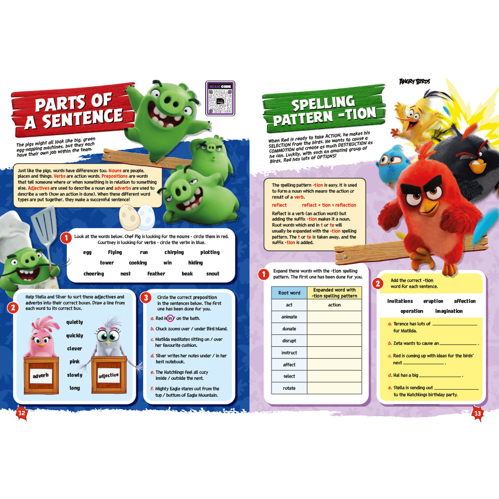Angry Birds Maths and Angry Birds English Fun Learning Workbook Bundle 7-9yrs (Series 2)