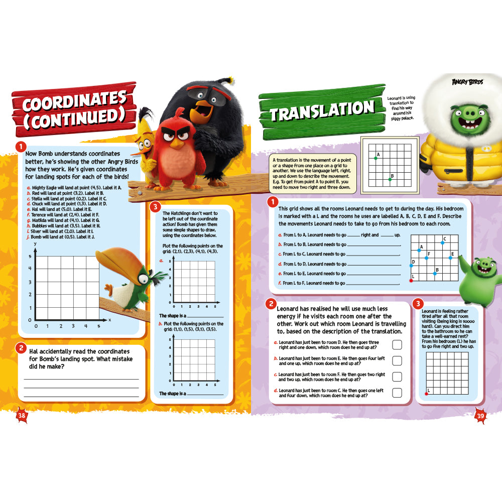 Angry Birds Maths and Angry Birds English Fun Learning Workbook Bundle 7-9yrs (Series 2)
