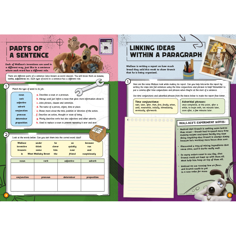 Wallace & Gromit Fun Learning English Workbook 9-11 yrs (series 2) set of 10