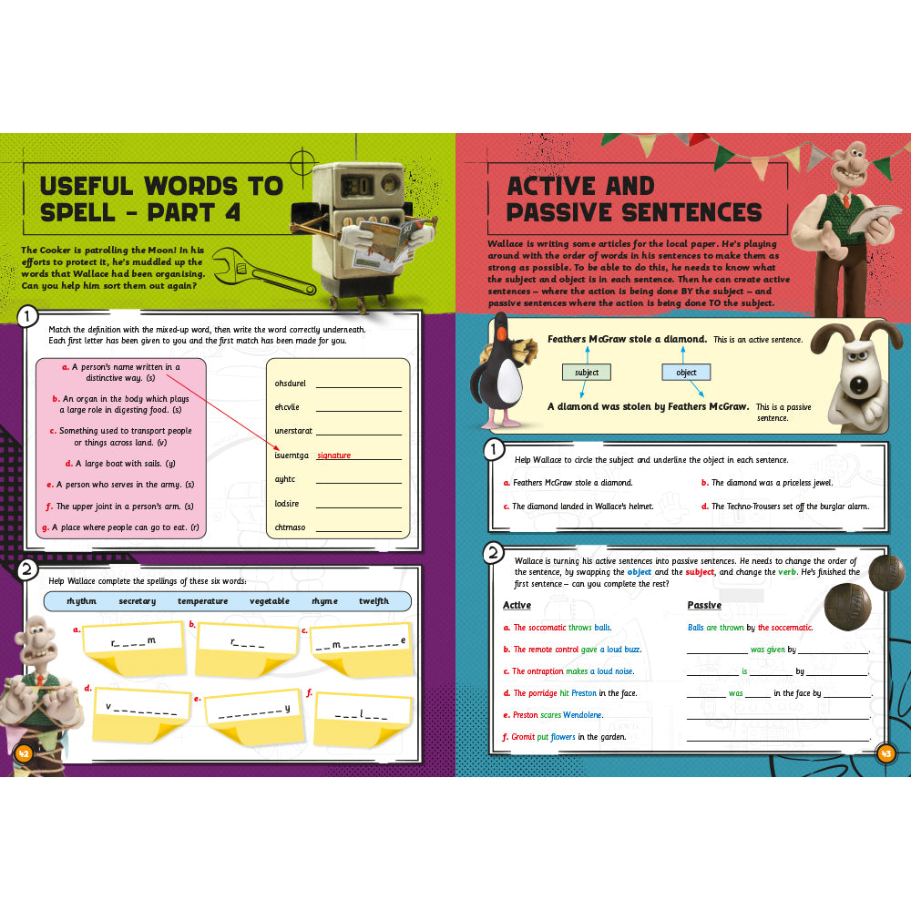 Wallace & Gromit Fun Learning English Workbook 9-11 yrs (series 2) set of 10