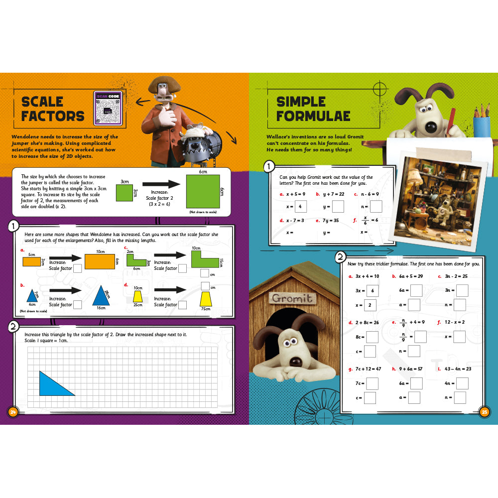 Wallace & Gromit Fun Learning Maths Workbook 9-11 yrs (series 2) set of 10