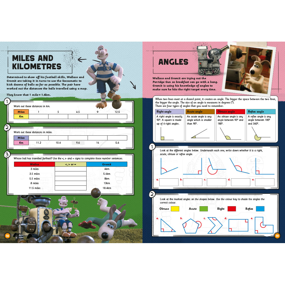 Wallace & Gromit Fun Learning Maths Workbook 9-11 yrs (series 2) set of 10