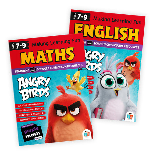 Angry Birds Maths and Angry Birds English Fun Learning Workbook Bundle 7-9yrs (Series 2)