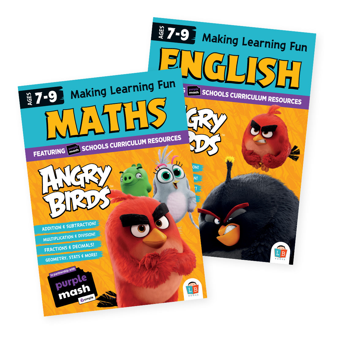 Angry Birds Maths & Angry Birds English Fun Learning Wookbook Bundle 7-9yrs (Series 3)