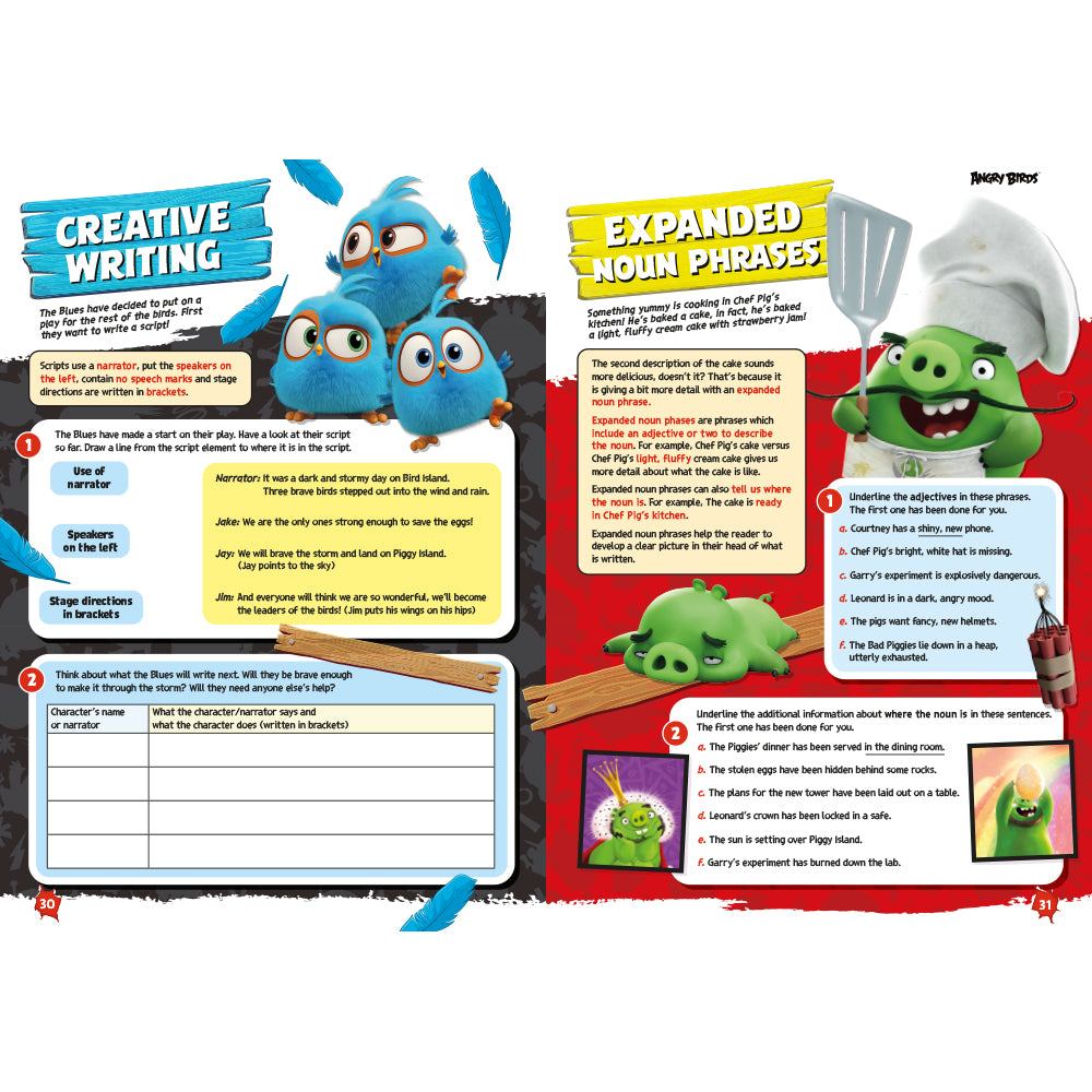 Angry Birds Maths and Angry Birds English Fun Learning Workbook Bundle 7-9yrs (Series 2)