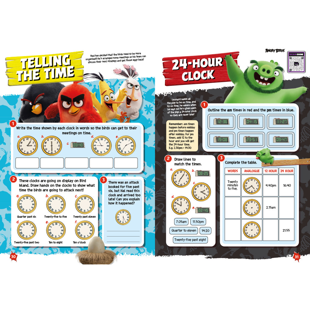 Angry Birds Maths and Angry Birds English Fun Learning Workbook Bundle 7-9yrs (Series 2)