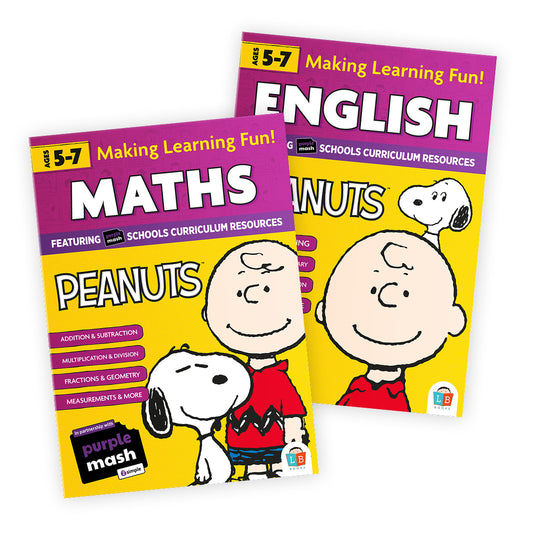 Peanuts Maths and Peanuts English Fun Learning Workbook Bundle 5-7 yrs (Series 2)